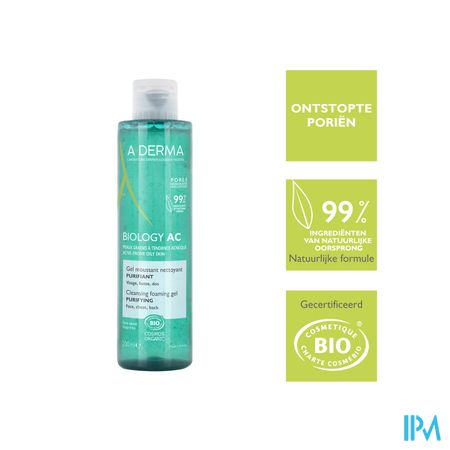 Aderma Biology Ac Zuiv. Schuim.reinig.gel 200ml 5