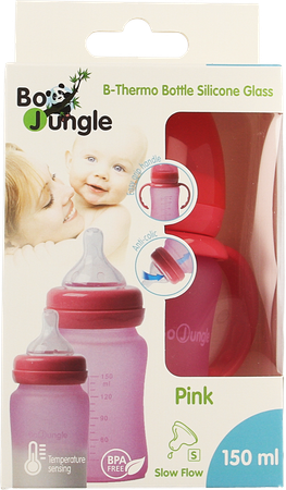 B-thermo Glass Bottle 150ml Pink 1