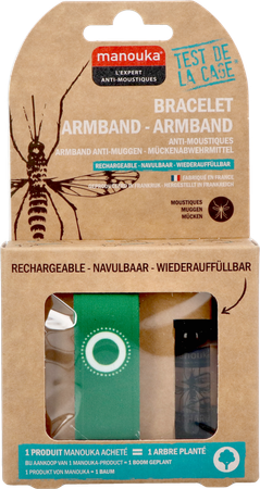Manouka Armband A/muggen Uni Groen 1