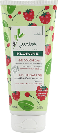 Klorane Petit Junior Douche Gel Framboos 200ml Nf 3