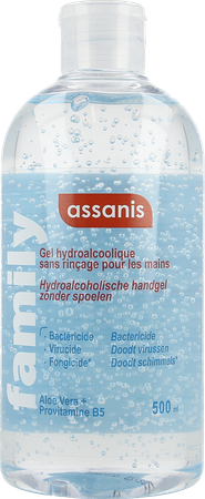 Assanis Gel Hydroalcoolique Flip Top 500ml 1