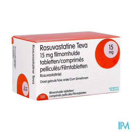 Rosuvastatine Teva 15mg Filmomh Tabl 100