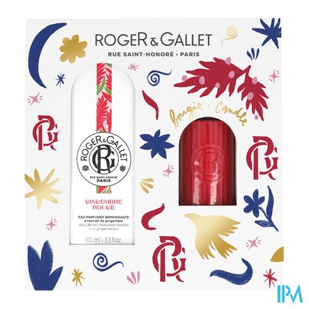 Roger&gallet Set Noel Gingembre 100ml + Bougie 1