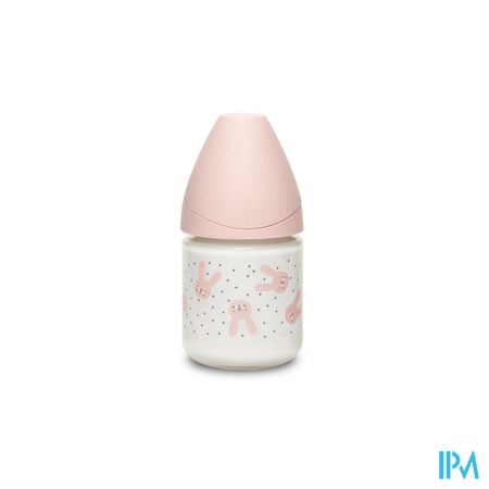 Suavinex Hygge Bib.verre Silic. S 120ml Lapin Rose