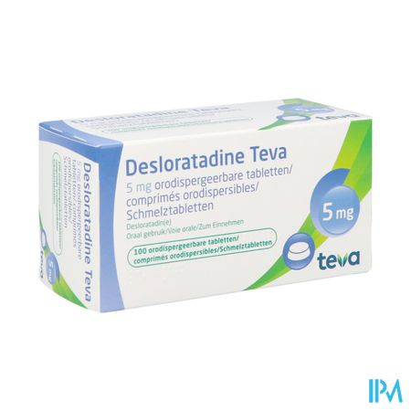 Desloratadine Teva 5mg Orodisp Tabl 100 X 5mg