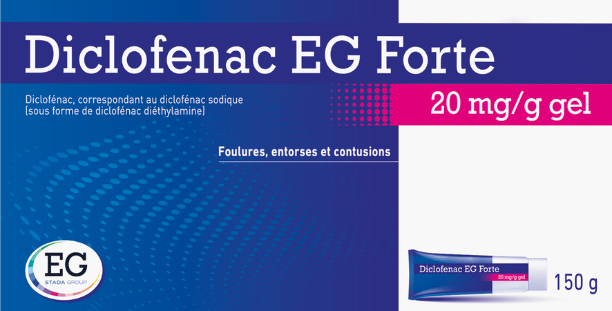 Diclofenac EG Forte 20Mg/G Gel Tube 150G 3