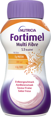 Fortimel Multifiber 1.5kcal aardbei 4x200ml 6