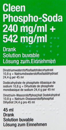 Cleen Phospho-soda 11g/24g Drinkbare Opl Fl 45ml 1