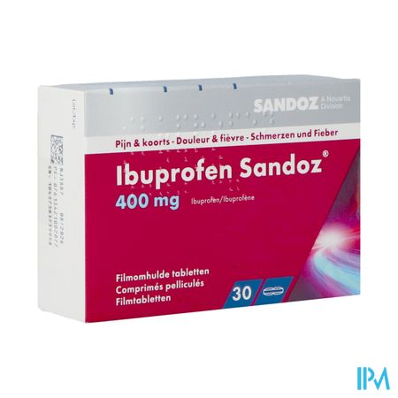 Ibuprofen Sandoz 400mg Comp Pell 30