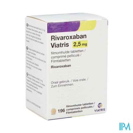 Rivaroxaban Viatris 2,5mg Filmomh Tabl 196