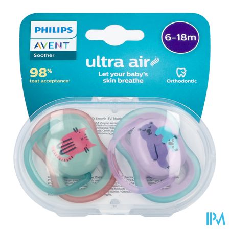 Philips Avent Fopspeen +6m Air Mix Dieren 1