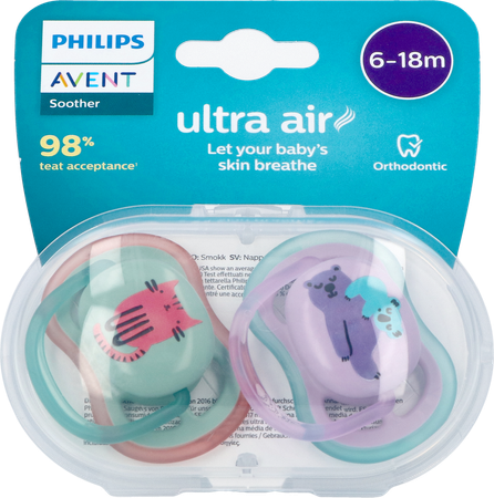 Philips Avent Fopspeen +6m Air Mix Dieren 1