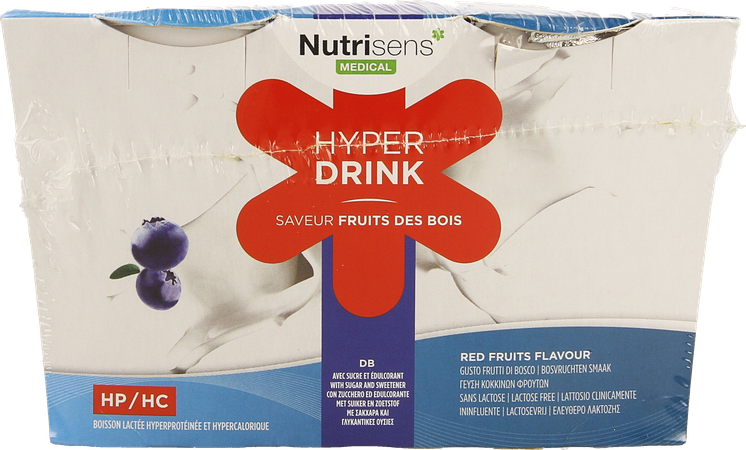 Hyperdrink Fruits Bois Db S/lactose Pack 4x200ml 1