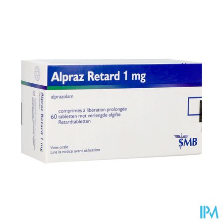 Alpraz Retard 1mg Tabl Verlengde Afgite 60