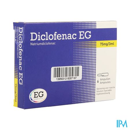Diclofenac EG Amp Im 6X75Mg