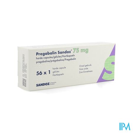 Pregabaline Sandoz 75mg Caps Dur 56