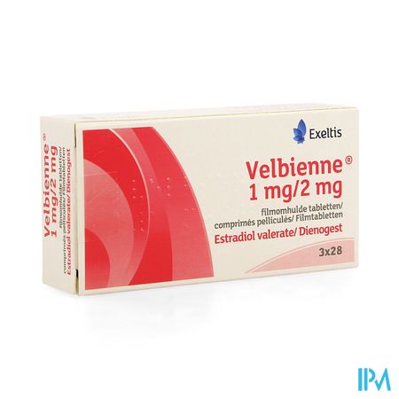 Velbienne 1mg/2mg Comp Pell 3 X 28