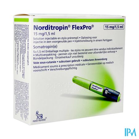 Norditropin Flexpro 15mg/1,5ml Opl Inj Voorg.pen 5