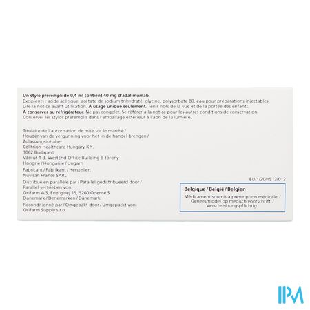 Yuflyma 40mg Orifarm Stylo Prerempli 6+6 Ling. Alc 3