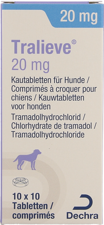 Tralieve 20mg Kauwtabletten Voor Honden 10 X 10 1