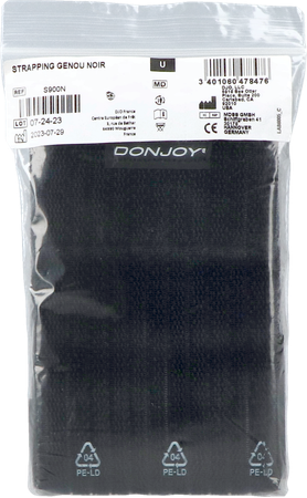 Donjoy Strapping Zwart Knie 1