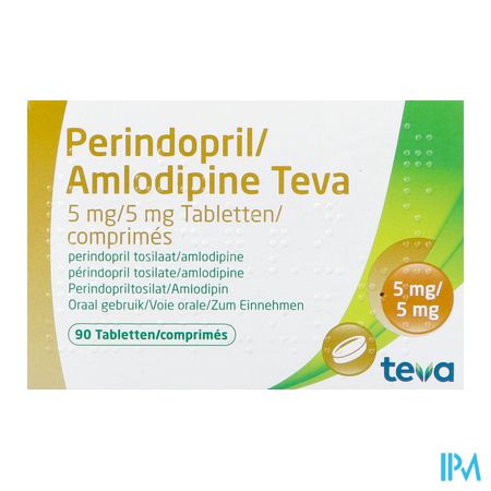 Perindopril Amlodipine Teva 5mg/ 5mg Comp 90 3