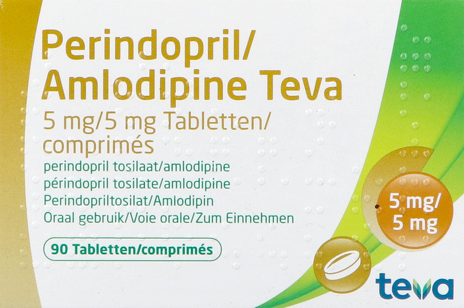 Perindopril Amlodipine Teva 5mg/ 5mg Comp 90 3