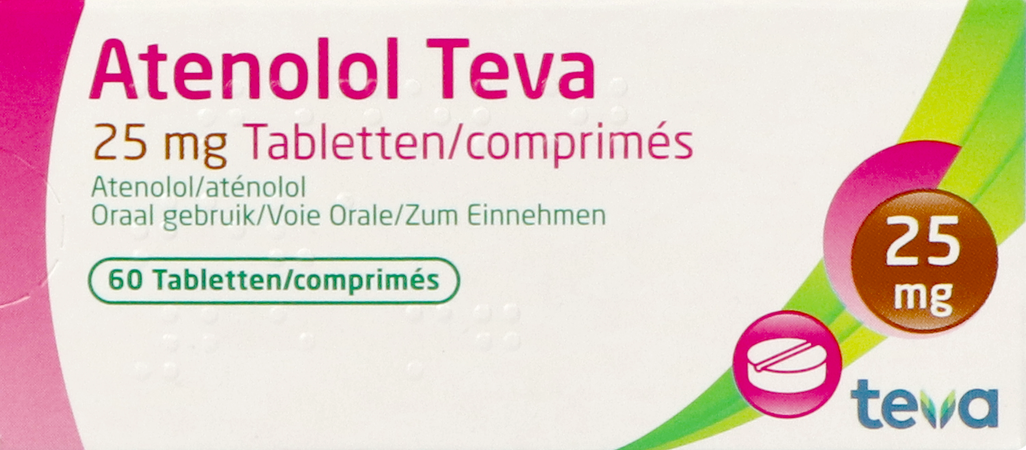 Atenolol Teva Comp Enrob 60x 25mg 3