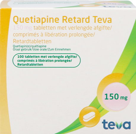 Quetiapine Retard Teva 150mg Verl.afgifte Comp 100 2