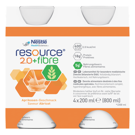 Resource 2.0 Fibre Abricot 4x200ml 12100729