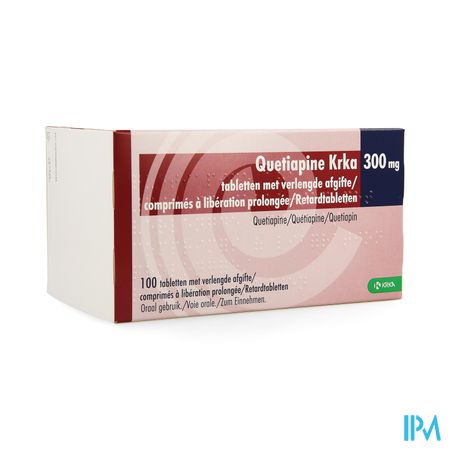 Quetiapine Krka 300mg Verlengde Afgifte Tabl 100