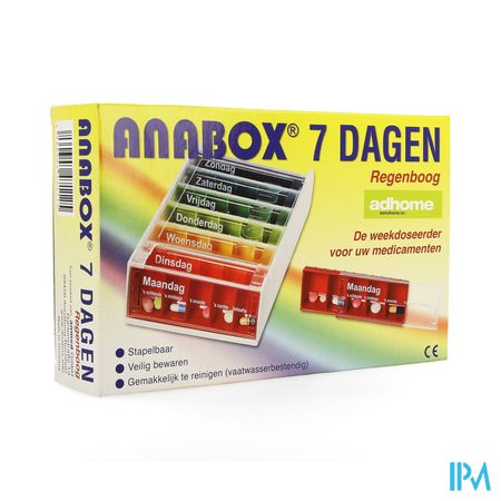 Boite Medicaments Anabox 7 X 5 Rainbow Fr