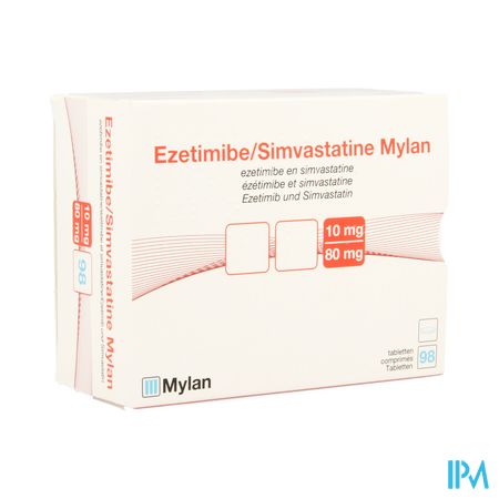 Ezetimibe Simvastatine Viatris 10mg/80mg Comp 98