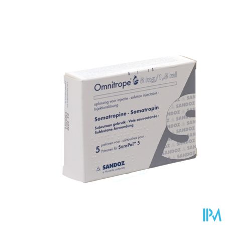 Omnitrope Sandoz 3,3mg/ml 5 Cart 1,5ml Stylo 1