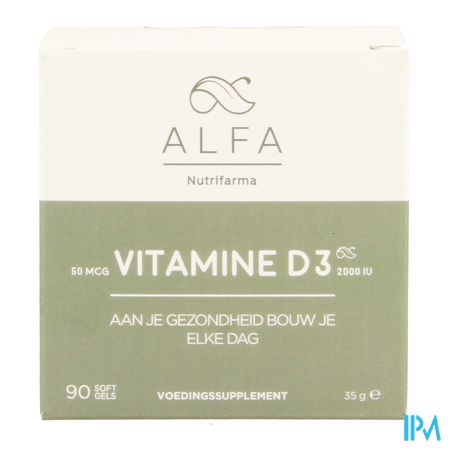 Alfa Vitamine D3 2000iu Softgels 90 2