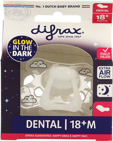 Difrax Fopspeen Dental +18m Nacht 2