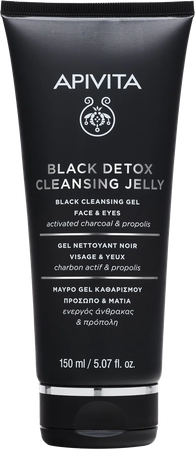 Apivita Black Cleansing Gel Face & Eyes Tube 150ml 1