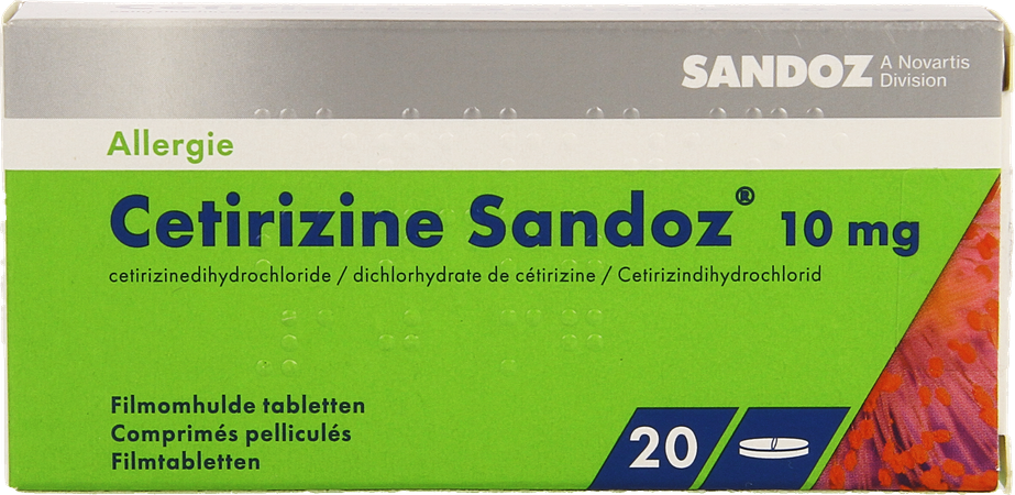 Cetirizine Sandoz Comp 20 X 10mg 5