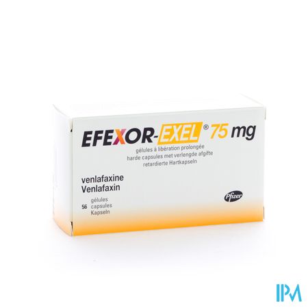 Efexor Exel 75mg Caps Verlengde Afgifte 56