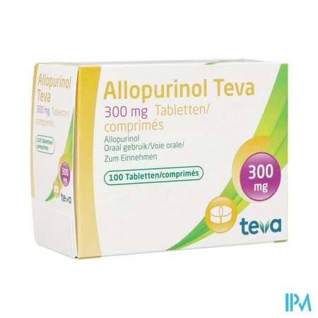 Allopurinol Teva 300mg Tabl 100