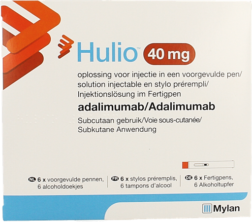 Hulio 40mg Opl Inj 50mg/ml Voorgev.pen 6 X 0,8ml 1
