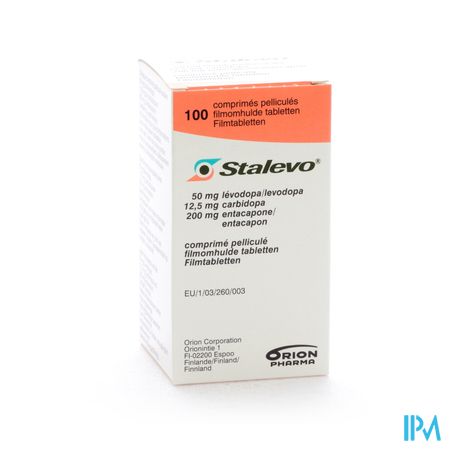 Stalevo 50mg/12,5mg/200mg Filmomh Tabl 100 Fles