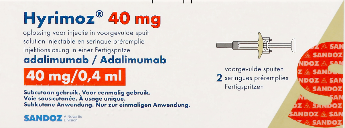 Hyrimoz 40mg Opl Inj 40mg/0,4ml Voorgev. Spuit 2 3