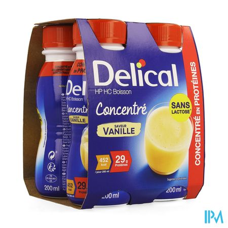 Delical Concentre Vanille 4x200ml