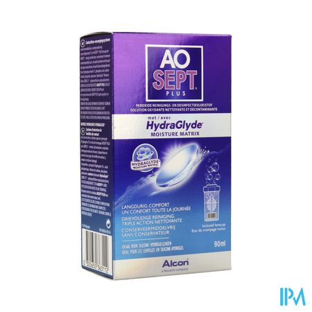 Aosept Plus Met Hydraglyde 1x 90ml + 1 Lenscase