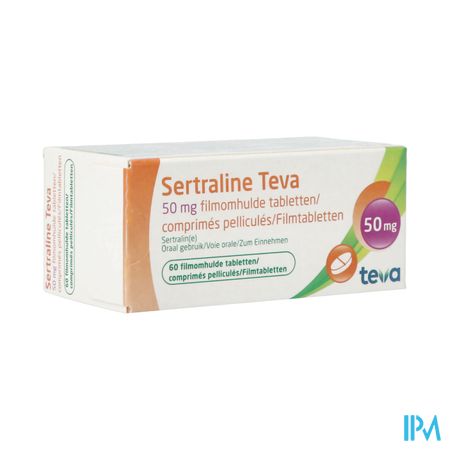 Sertraline Teva 50mg Comp 60 X 50mg