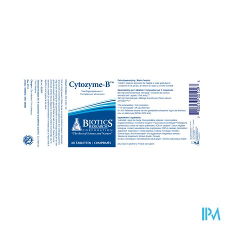 Cytozyme B Biotics Comp 60 2