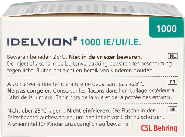 Idelvion 1000ui/ 5,0ml Pdr + Solv Pour Sol Inj Set