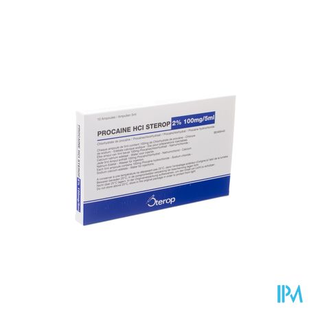 Procaine Hcl Sterop 2% Amp 10 X 100mg/ 5ml