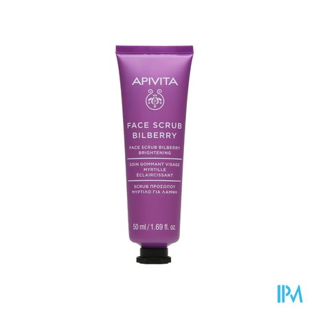 Apivita Face Scrub Bilberry Brightening Tube 50ml